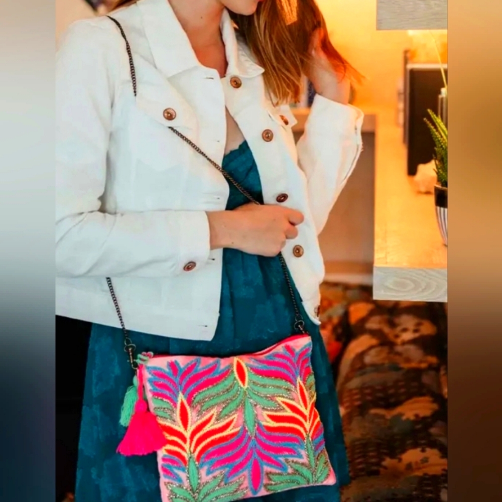 Katy Did Clutch, Crossbody Beaded Bag